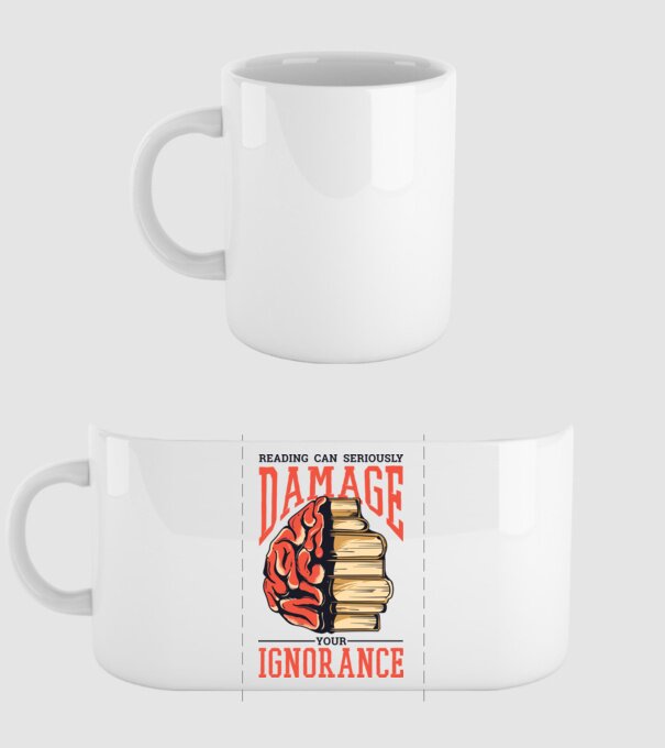 Cititul poate dăuna grav ignoranței tale model alb pe tricou