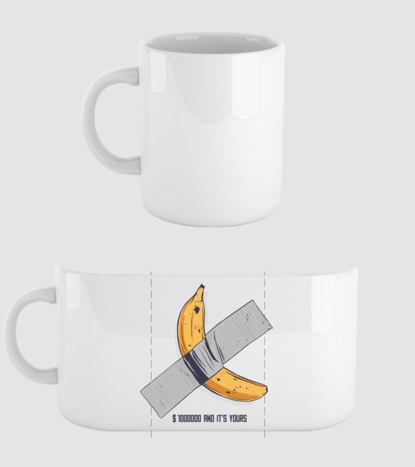 Ultima banană model alb pe tricou