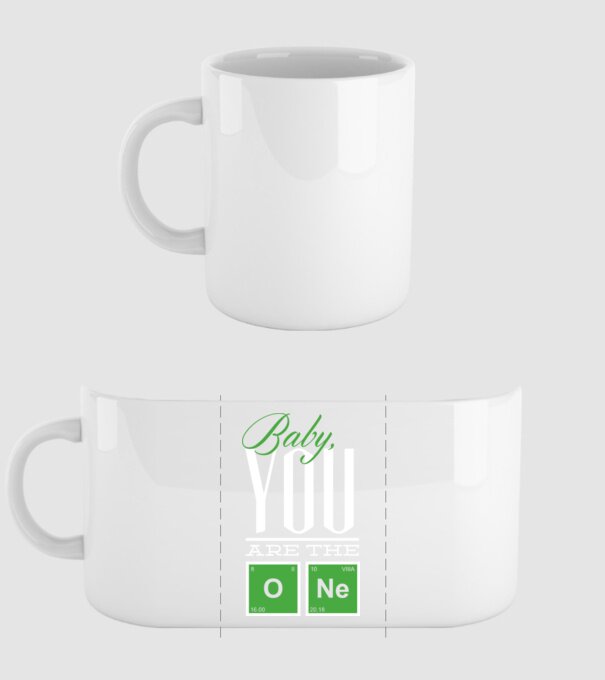 Baby you are the one model alb pe tricou
