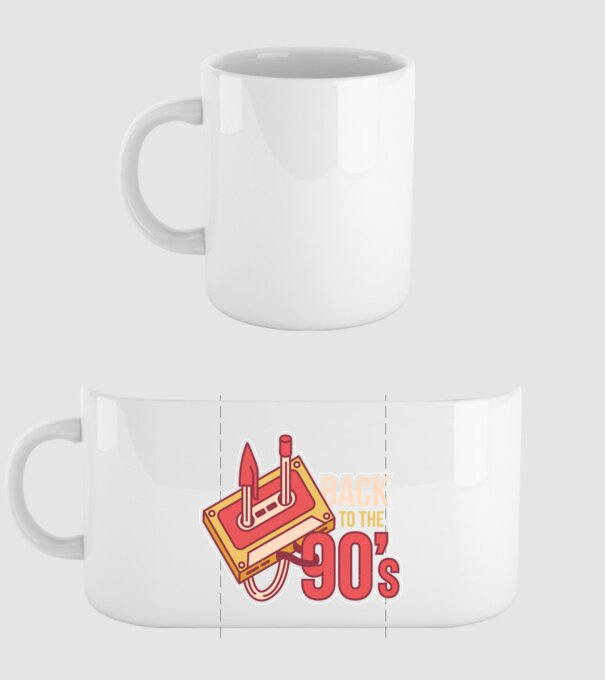 'Back to the 90s Înapoi în anii ''90 Retro' model alb pe tricou