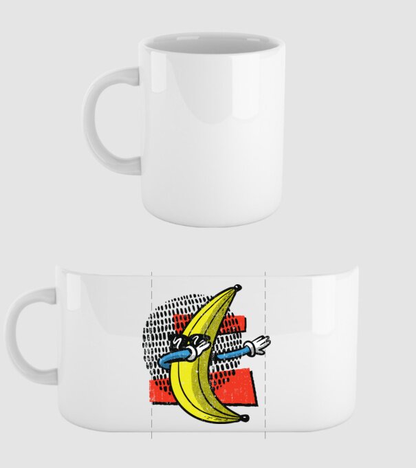 Banană DAB model alb pe tricou