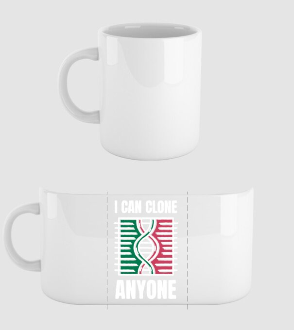 Clonez pe oricine Biolog model alb pe tricou