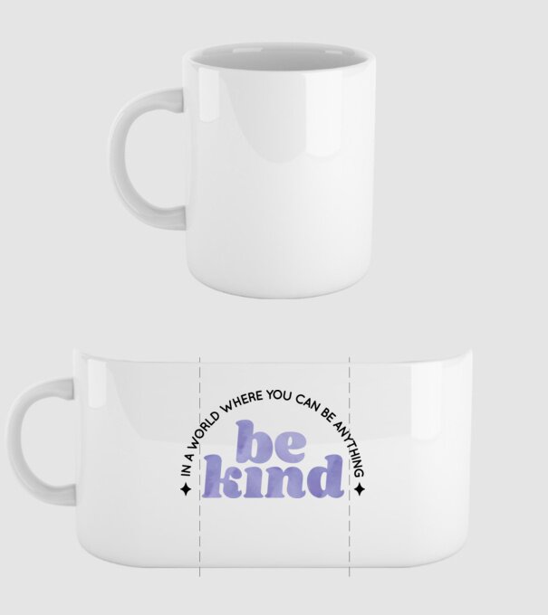 Be kind model alb pe tricou