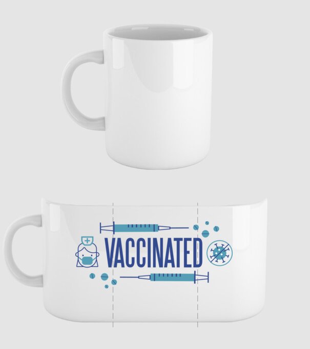 Sunt vaccinat model alb pe tricou
