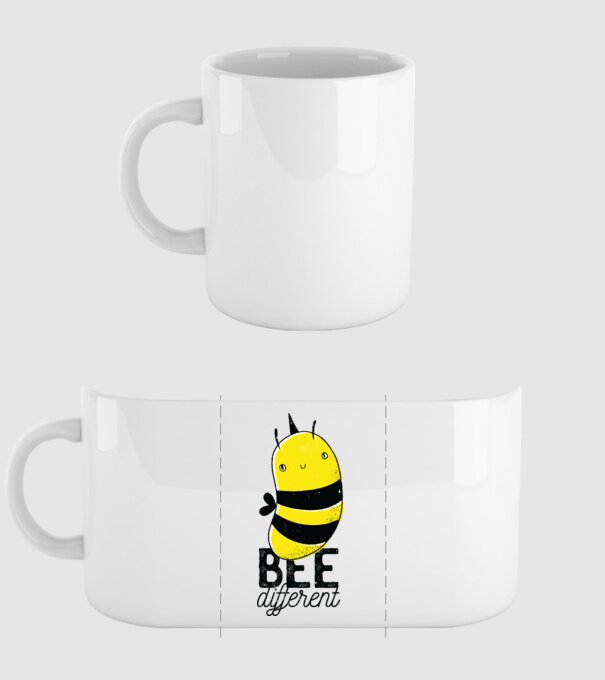 Bee different tricou albinuță model alb pe tricou