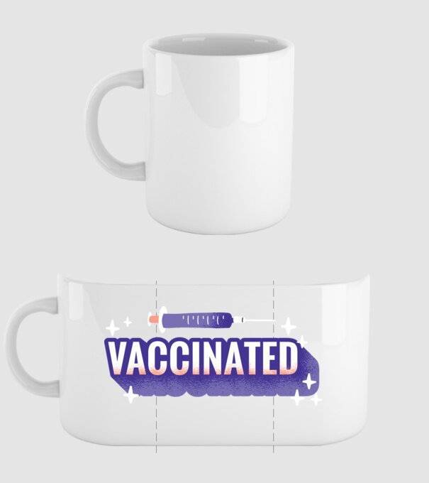 Vaccinat model alb pe tricou