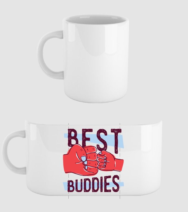 Best Buddies - Cei mai buni prieteni model alb pe tricou