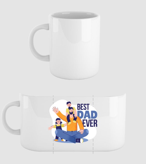 Best Dad ever - Cel mai bun tată model alb pe tricou