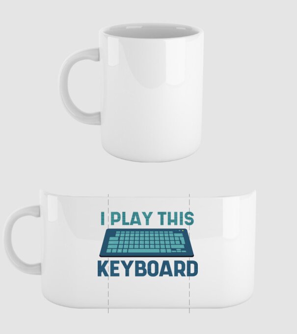 Tastatura Gamer model alb pe tricou
