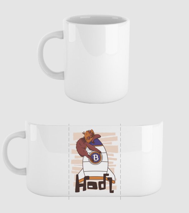 Bitcoin Hodl Leneș model alb pe tricou