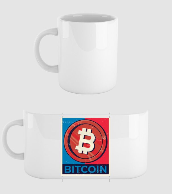 Bitcoin Criptomonedă model alb pe tricou