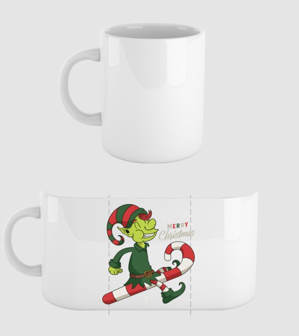 Crăciun Fericit Elf model alb pe tricou