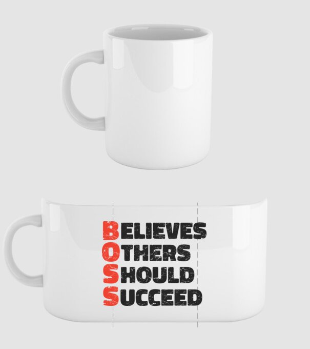 BOSS Șef model alb pe tricou