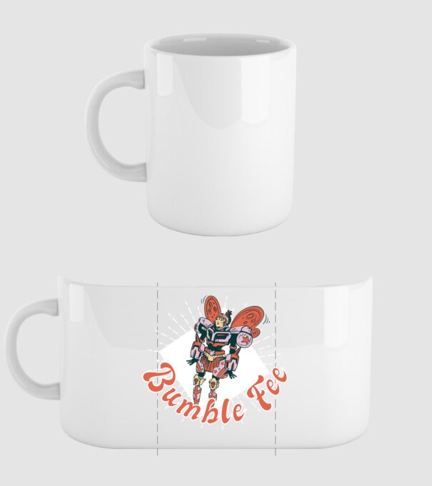 Bumble Fee - Zâna Robot model alb pe tricou