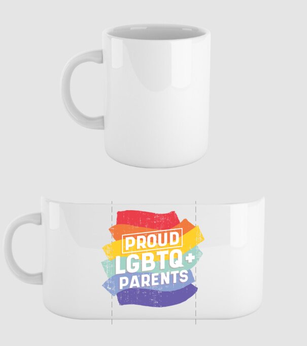 Părinți mândri LGBTQ model alb pe tricou