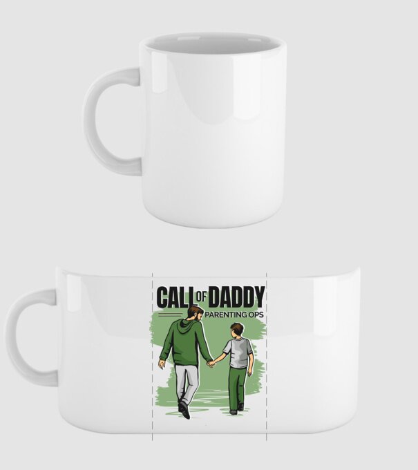Call of Daddy - Pentru tata model alb pe tricou