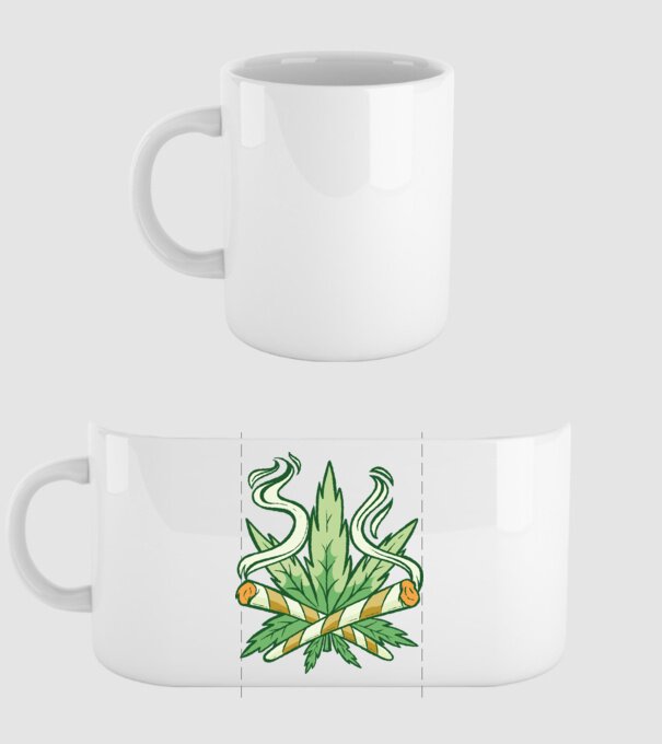 Cannabis Marijuana model alb pe tricou
