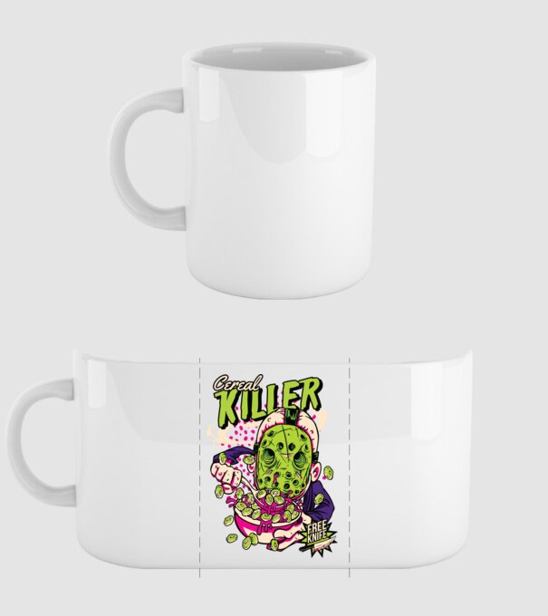 Cereal Killer model alb pe tricou