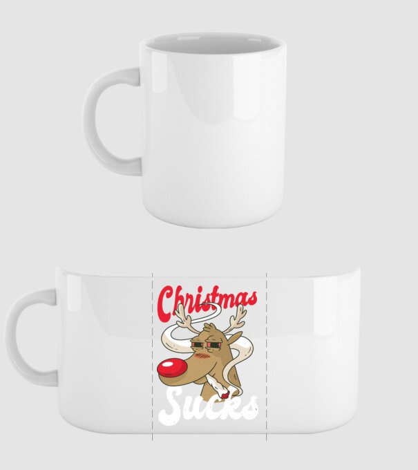 Christmas Sucks - Urăsc Crăciunul Crăciunul model alb pe tricou