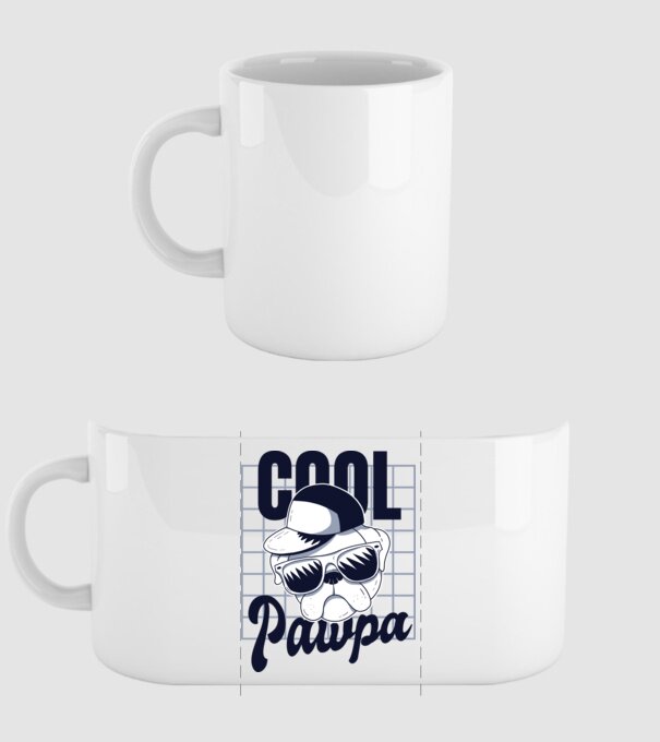 Cool Pawpa model alb pe tricou