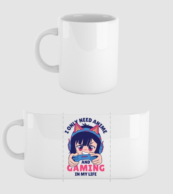 Am nevoie doar de Anime și Jocuri model alb pe tricou