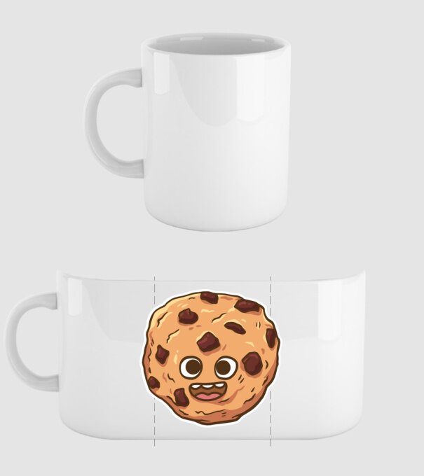 Cookie drăguț model alb pe tricou