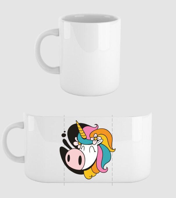 Unicorn drăguț model alb pe tricou
