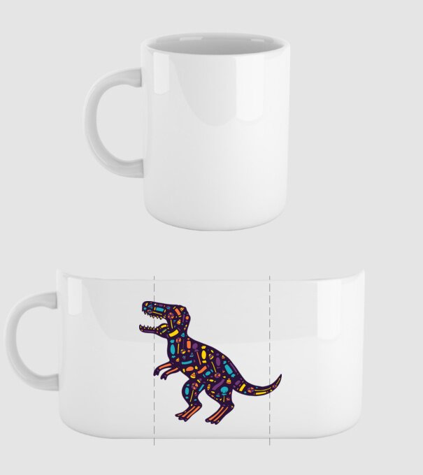 Dino bomboane model alb pe tricou