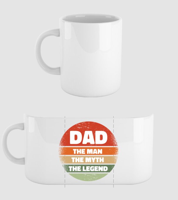 Dad The Man The Myth The Legend model alb pe tricou