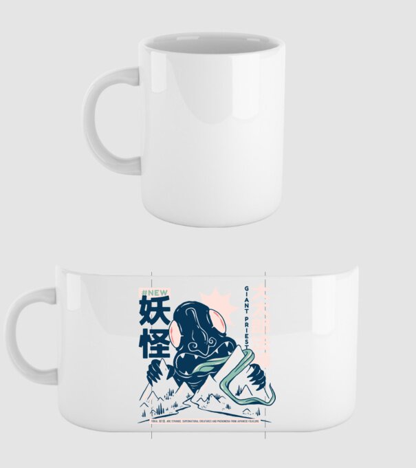 Daidarabotchi Yokai Anime model alb pe tricou
