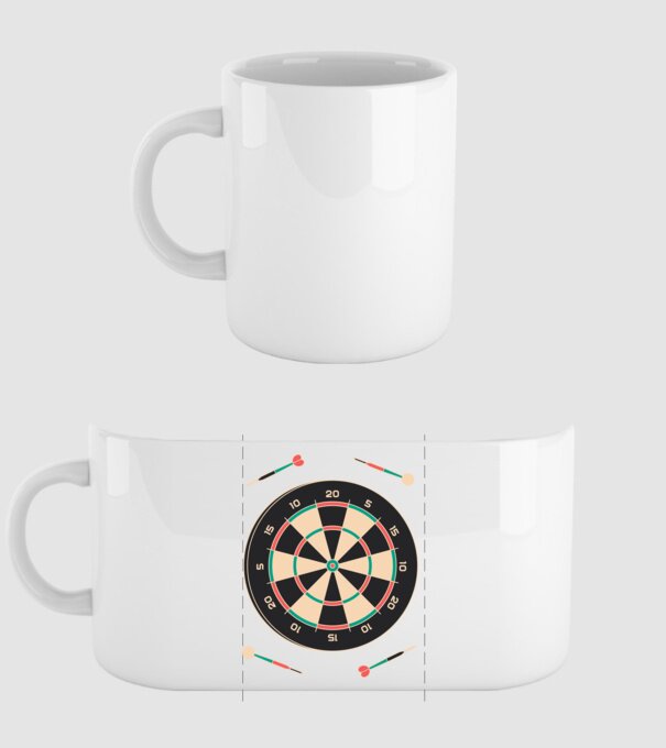 Tablă Darts model alb pe tricou