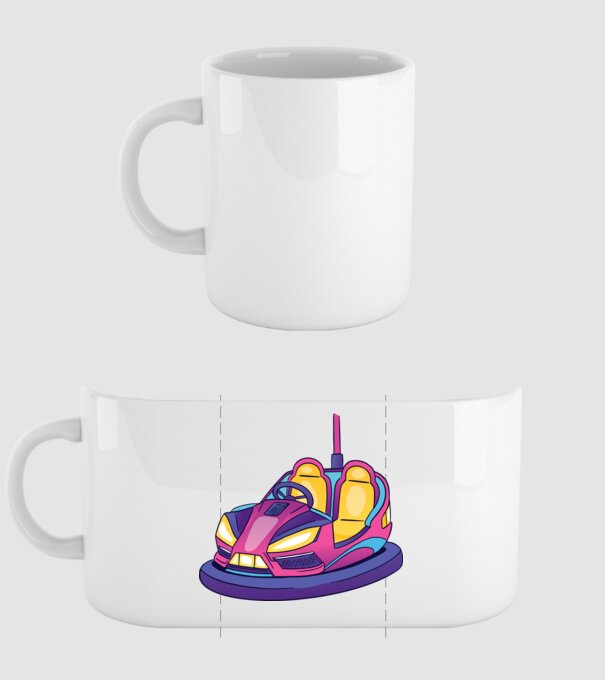 Dodgem model alb pe tricou