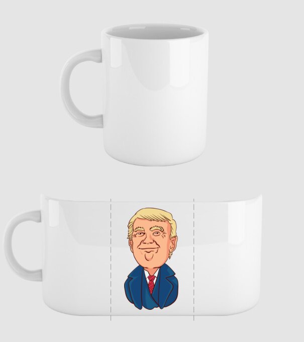 Donald Trump model alb pe tricou