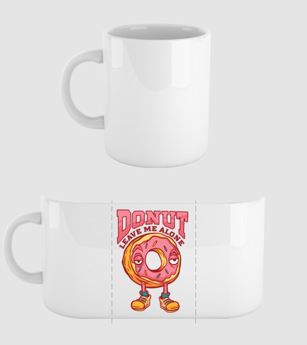 Donut leave me alone model alb pe tricou