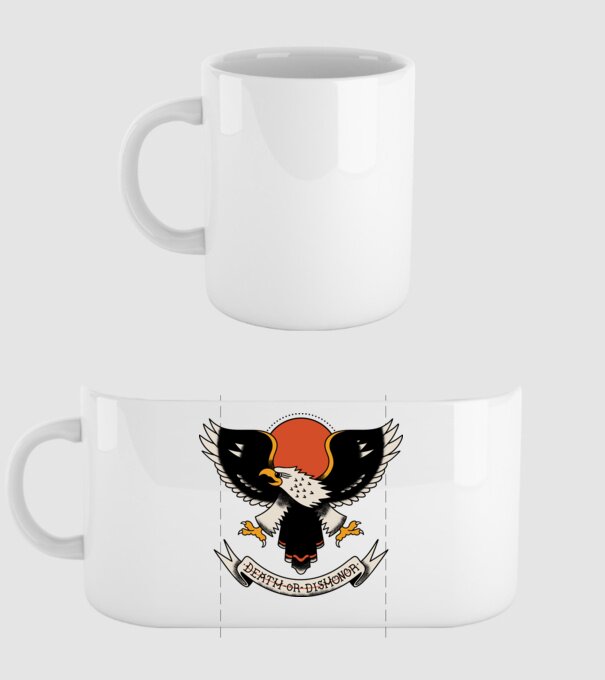 Eagle Tatuaj model alb pe tricou