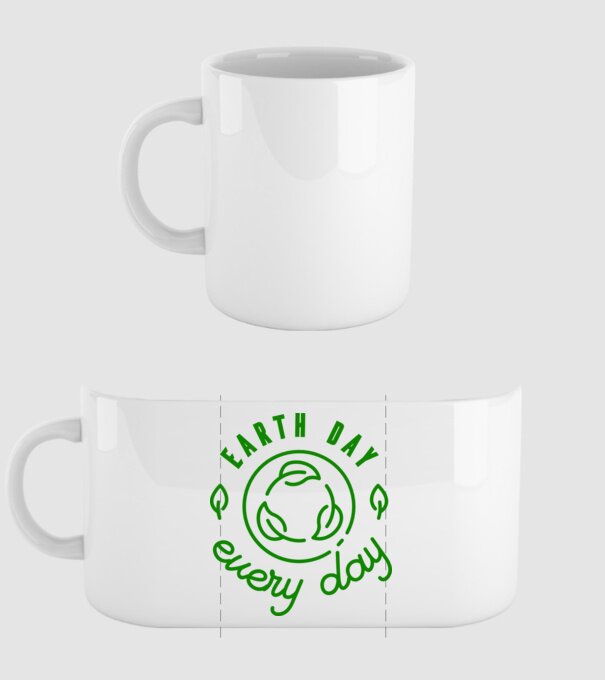 Earth Day Every Day - Ziua Pământului model alb pe tricou