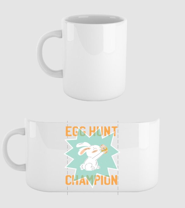 Egg Hunt Champion Campion la vânătoare de ouă model alb pe tricou