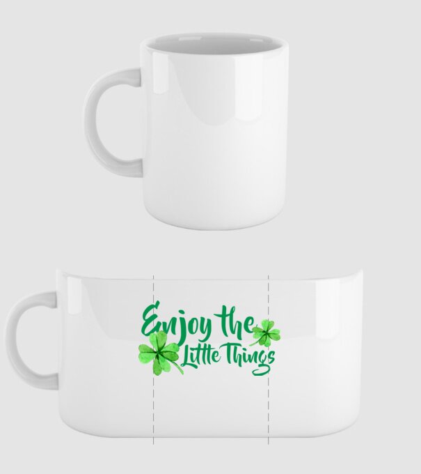 Enjoy the little things model alb pe tricou
