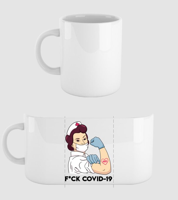 FCK Covid-19 Coronavirus model alb pe tricou