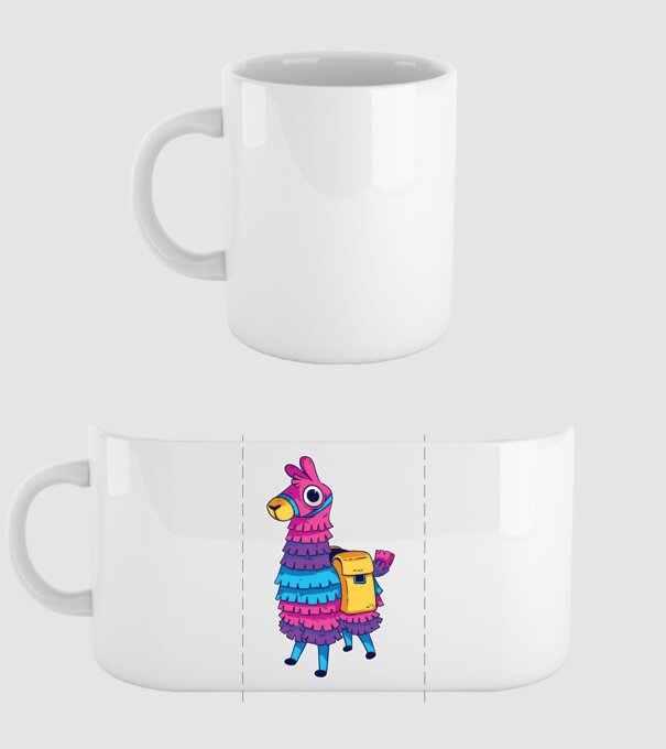 Fortnite LLama - Tricou gamer cu lama model alb pe tricou