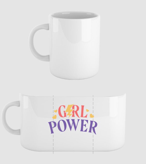 Girl Power Ziua Femeii model alb pe tricou