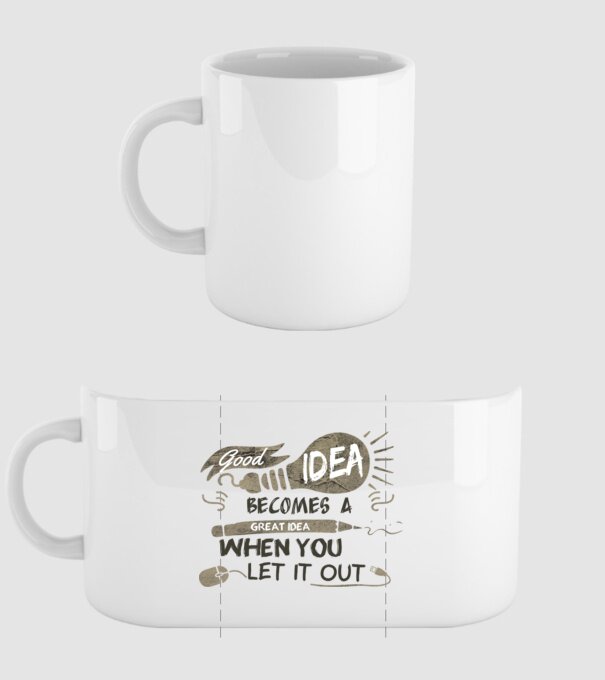 Good idea becomes a great idea when you let it out model alb pe tricou