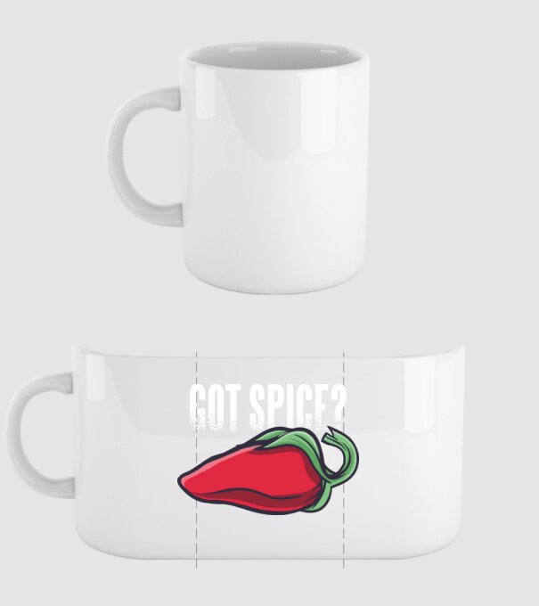 Got Spice ardei model alb pe tricou