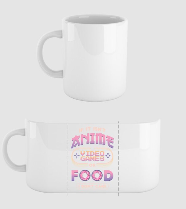 Dacă nu e vorba de anime, joc video sau mâncare, nu-mi pasă model alb pe tricou