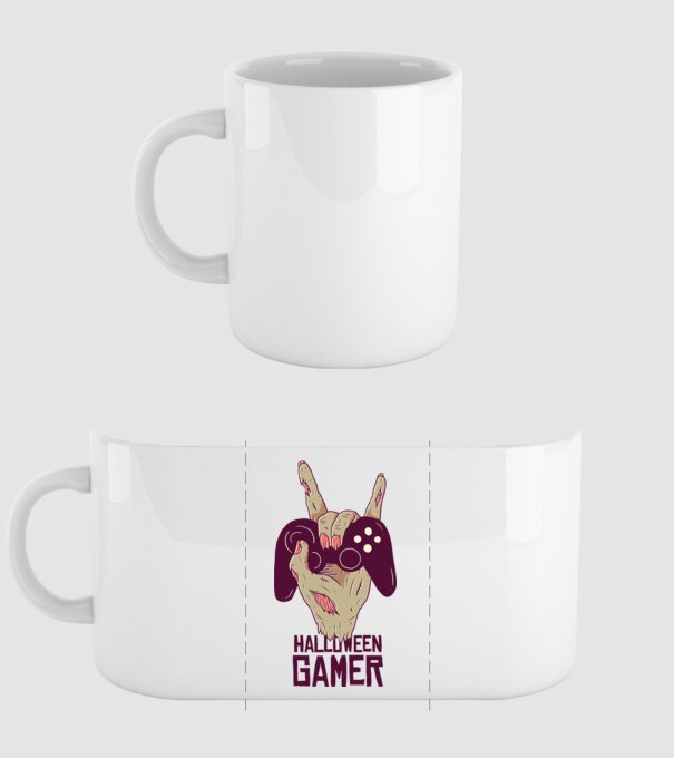 Halloween Gamer tricou Zombie model alb pe tricou