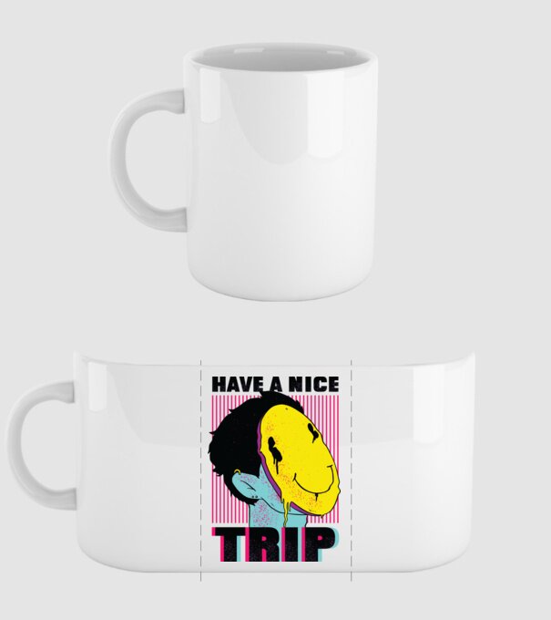 Have a nice Trip model alb pe tricou
