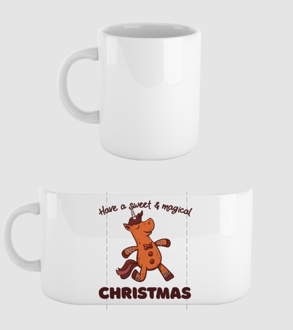 Have a sweet and magical Christmas model alb pe tricou