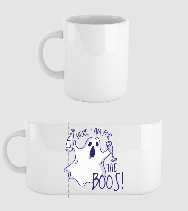 Here I am for the Boos model alb pe tricou