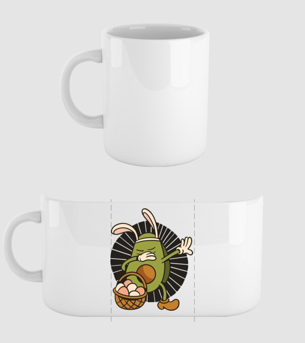 Avocado de Paște DAB model alb pe tricou