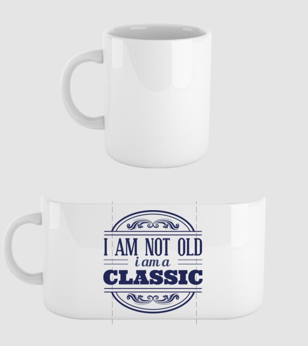 'I''m not old, I am a Classic' model alb pe tricou